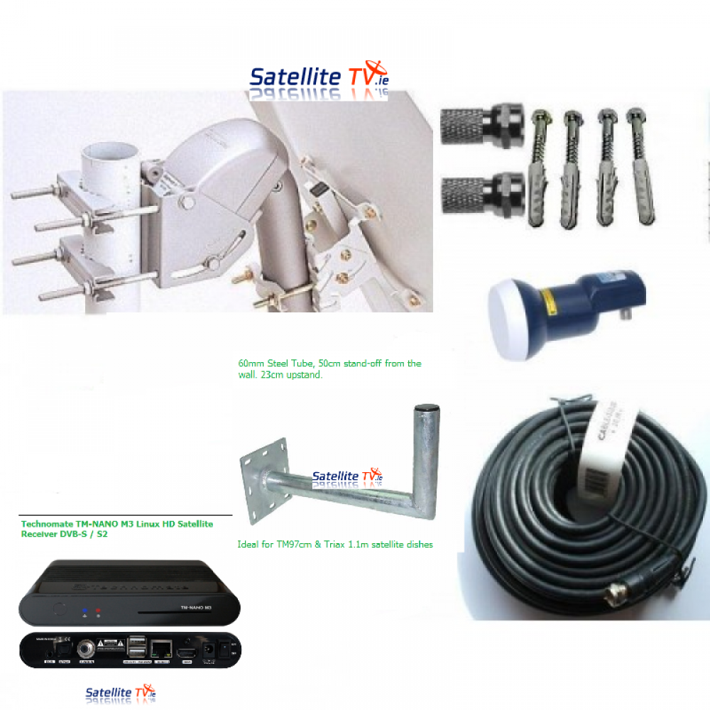 Motorised Satellite TV System inc Receiver Satellite TV Ireland